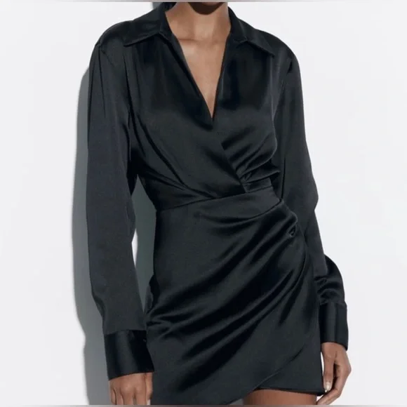 zara satin dress short Zara FLORAL SATIN SHORT DRESS at Mall of America in Bloomington, MN
